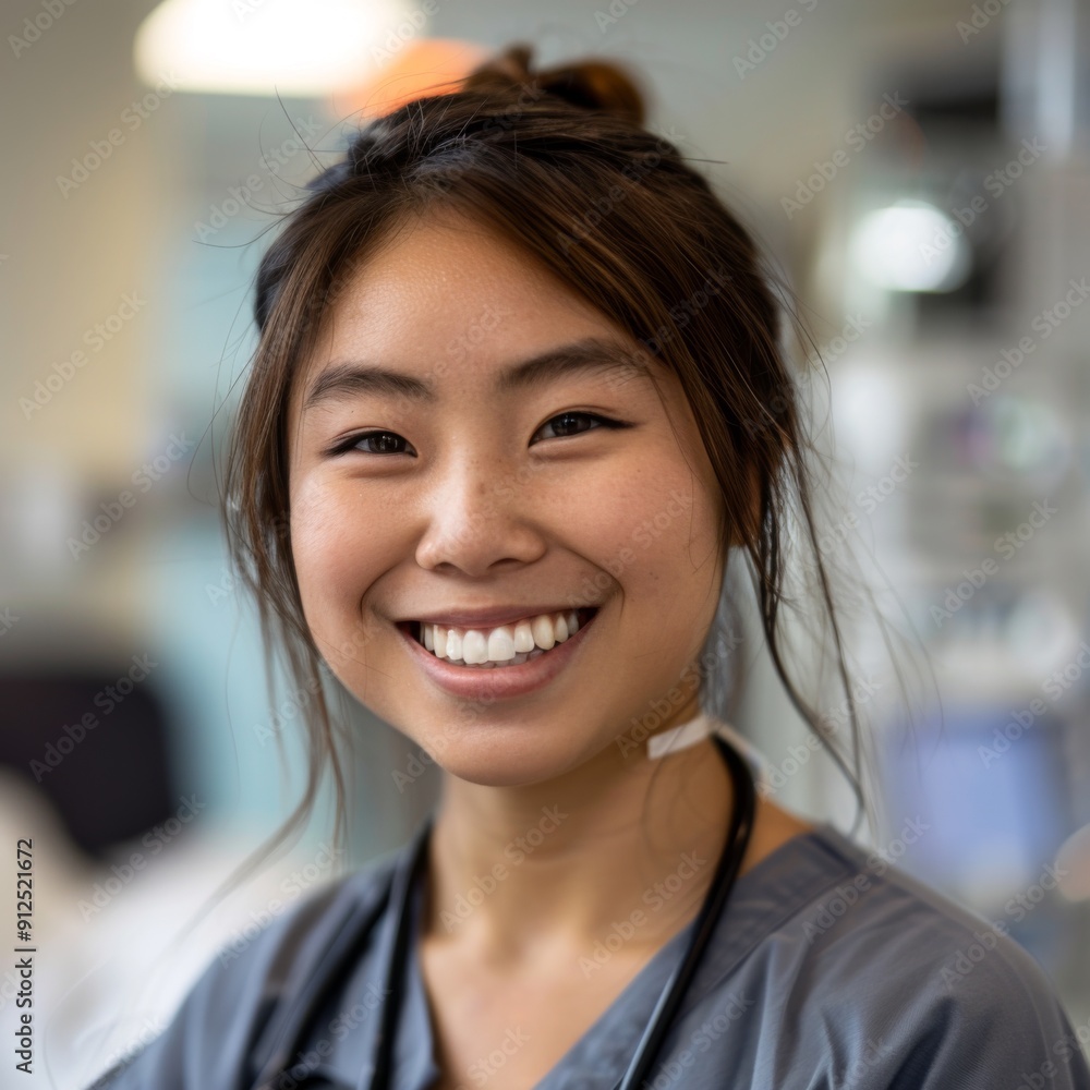 Portrait of a smiling young nurse in hospital Portrait of a smiling young nurse in hospital