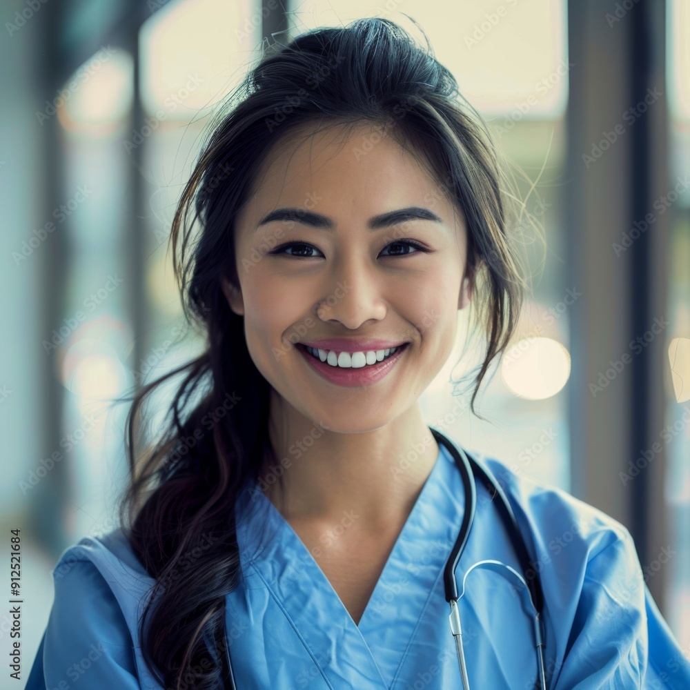 Portrait of a smiling young nurse in hospital Portrait of a smiling young nurse in hospital
