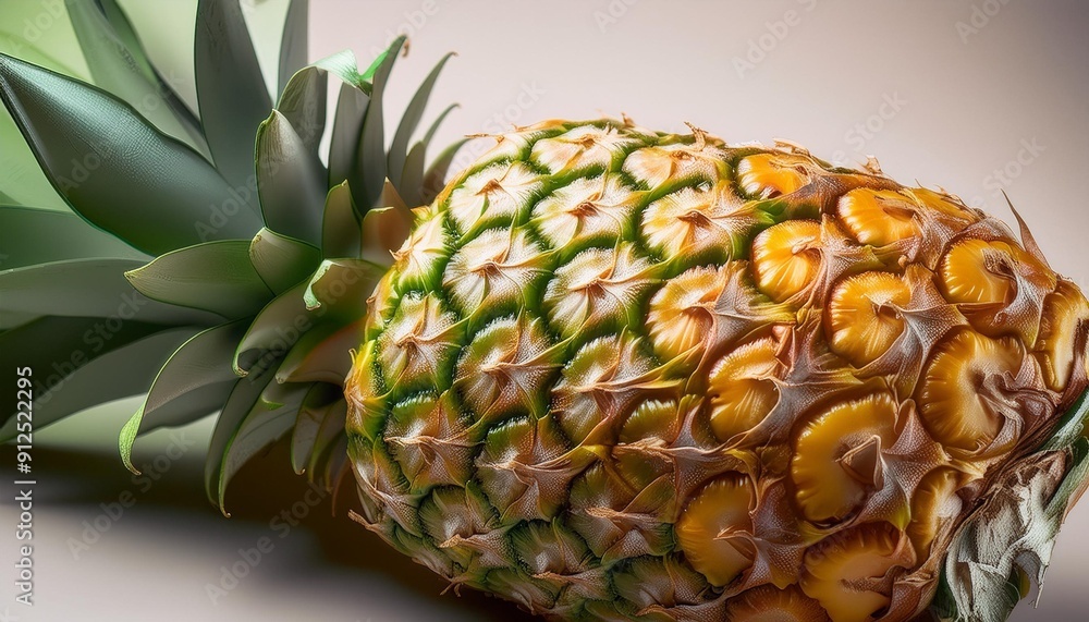 Juicy Pineapple - Showing the full fruit with leaves. Juicy Pineapple - Showing the full fruit with leaves.