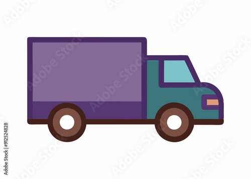 Simple Truck Icon - Vector Illustration