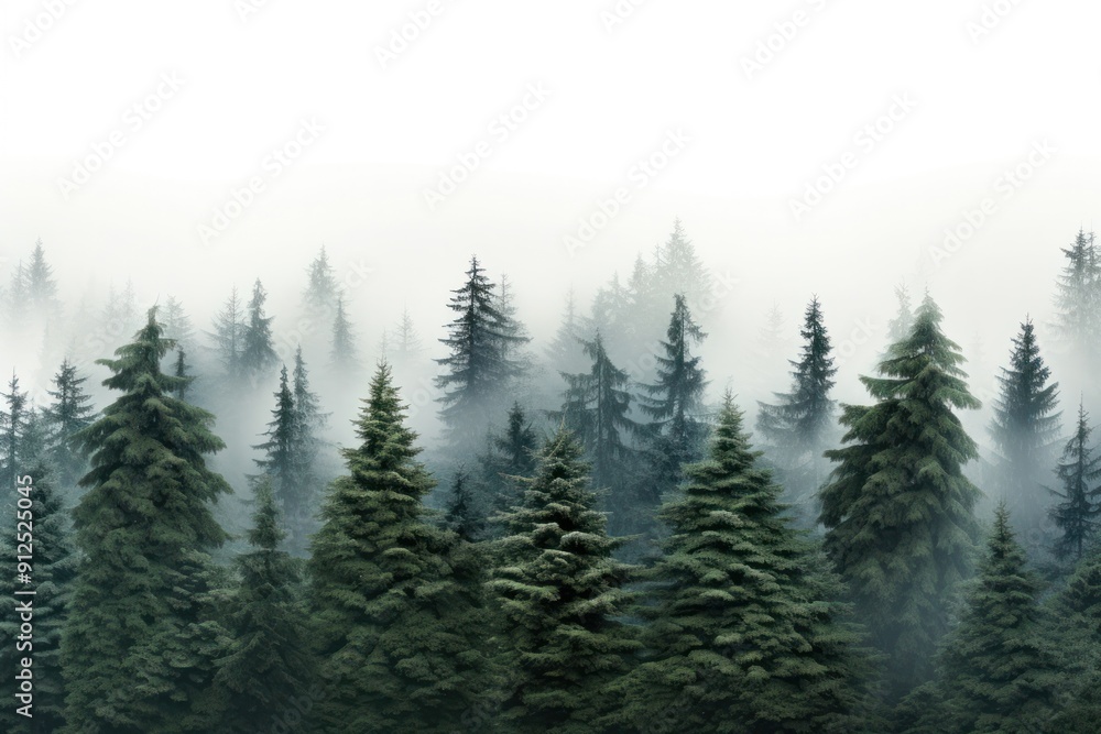 Fototapeta premium Christmas tree in the evergreen forest