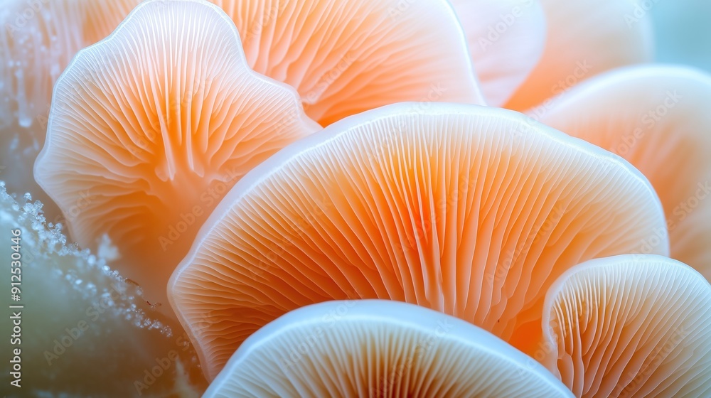 Sajor-caju mushroom abstract macro image Sajor-caju mushroom abstract macro image