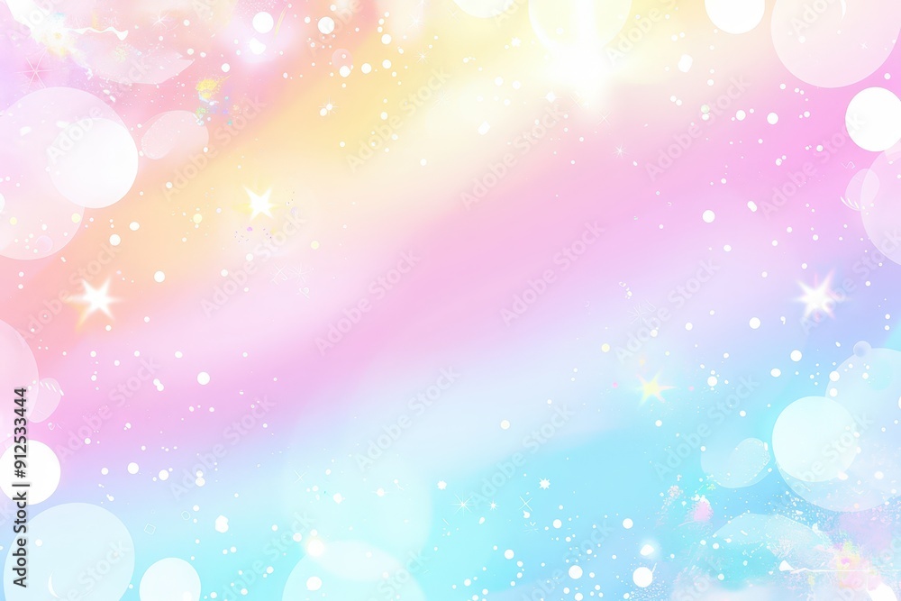 Soft Pastel Bokeh Background with White Space and Gentle Light Effects ...