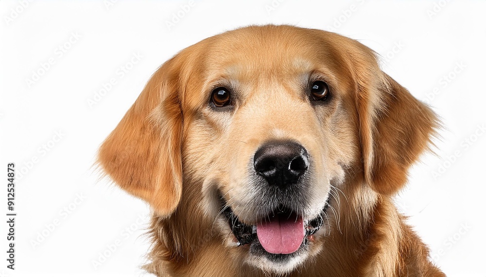Isolated image of a charming golden retriever. Isolated image of a charming golden retriever.
