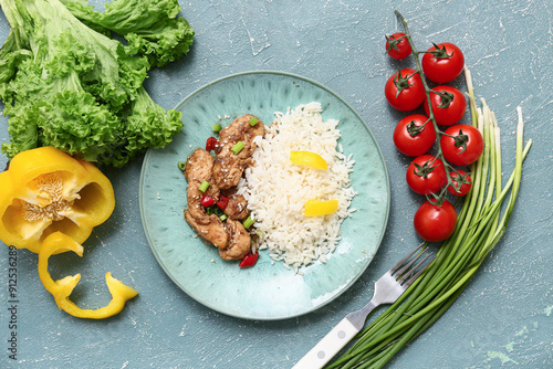 Healthy chicken teriyaki wi...