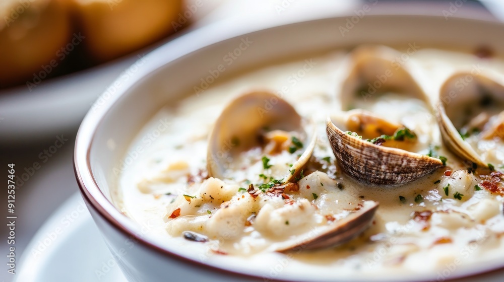 Creamy Clam Chowder with Parsley and Spices Creamy Clam Chowder with Parsley and Spices