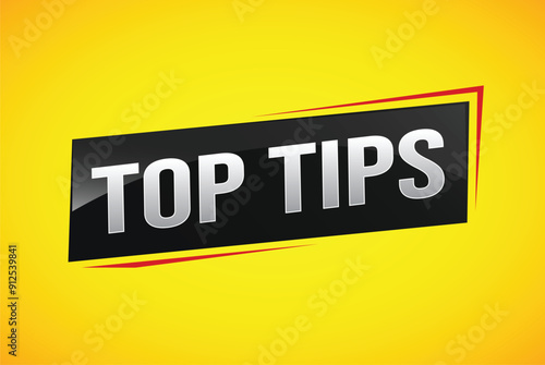 top tips word text concept icon logo sign symbol vector note memo 3d design creative style for use landing page, template, ui, web, mobile app, poster, banner, flyer, backdrop, gift card, coupon

