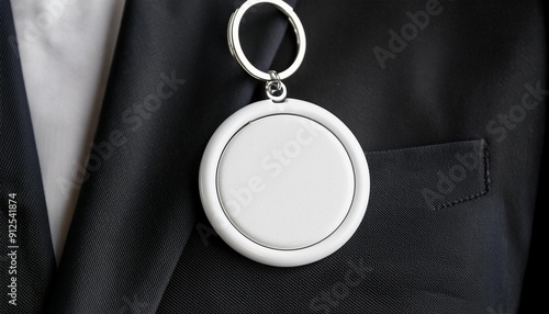 Transparent background of a designer keychain.