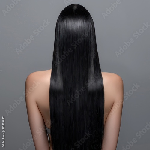 Woman with Long Black Hair