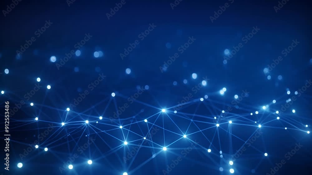 Moving Data Technology Blue Signals With Dark Background, Tech Signal, Blue Signals, 4k. Moving Data Technology Blue Signals With Dark Background, Tech Signal, Blue Signals, 4k.