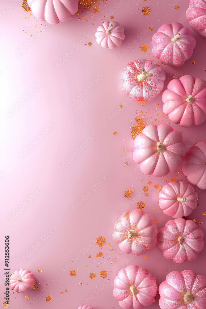Minimal vertical background with decorative pastel pink pumpkins composition.Halloween celebration mockup, fall harvesting seasonal, Thanksgiving day concept. Generative ai Minimal vertical background with decorative pastel pink pumpkins composition.Halloween celebration mockup, fall harvesting seasonal, Thanksgiving day concept. Generative ai