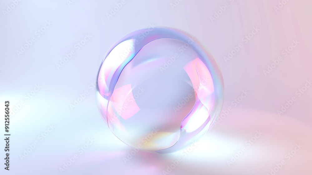 Abstract Iridescent Sphere on a Gradient Background Abstract Iridescent Sphere on a Gradient Background