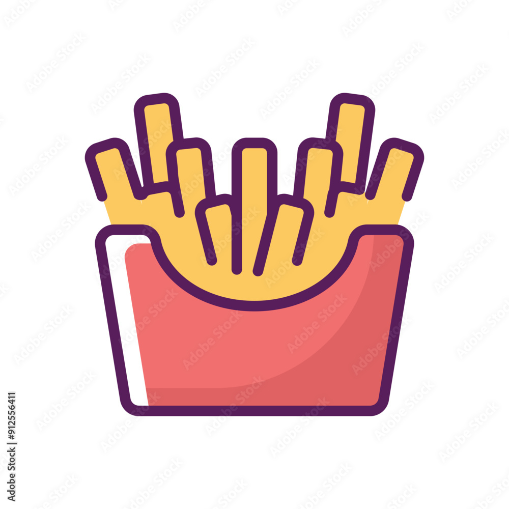 Obraz premium fries vector icon