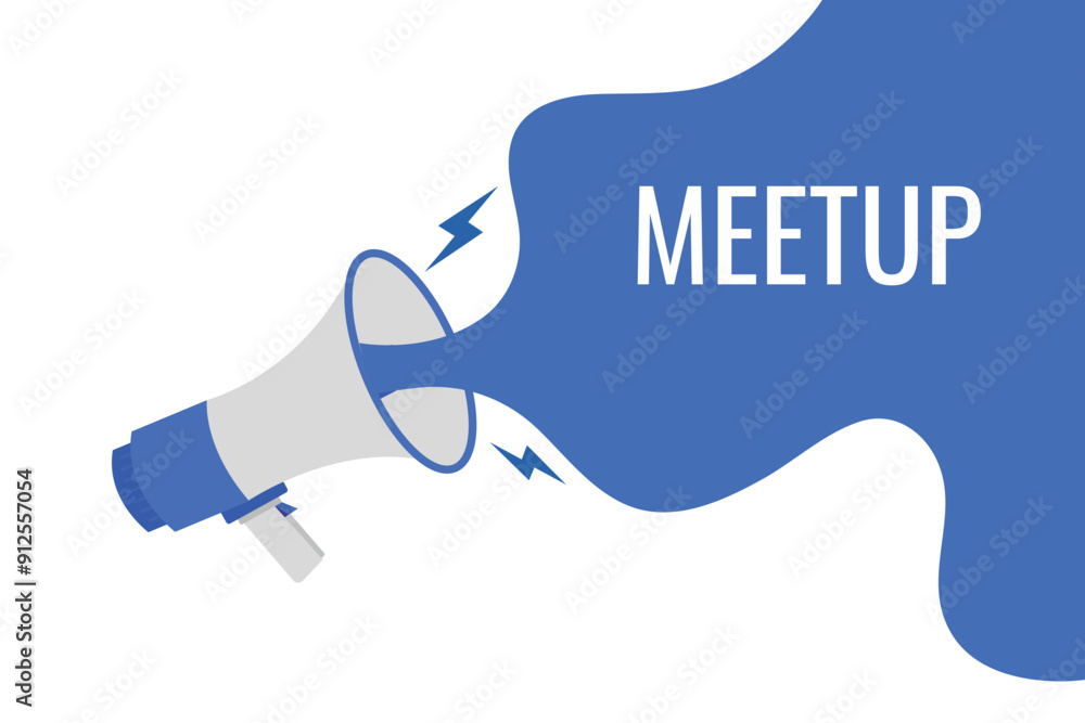 meetup button, banner, label, template for website. meetup text with colorful megaphone icon
meetup button, banner, label, template for website. meetup text with colorful megaphone icon