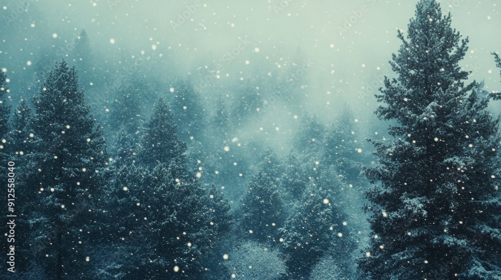 A snowy forest with trees covered in snow A snowy forest with trees covered in snow