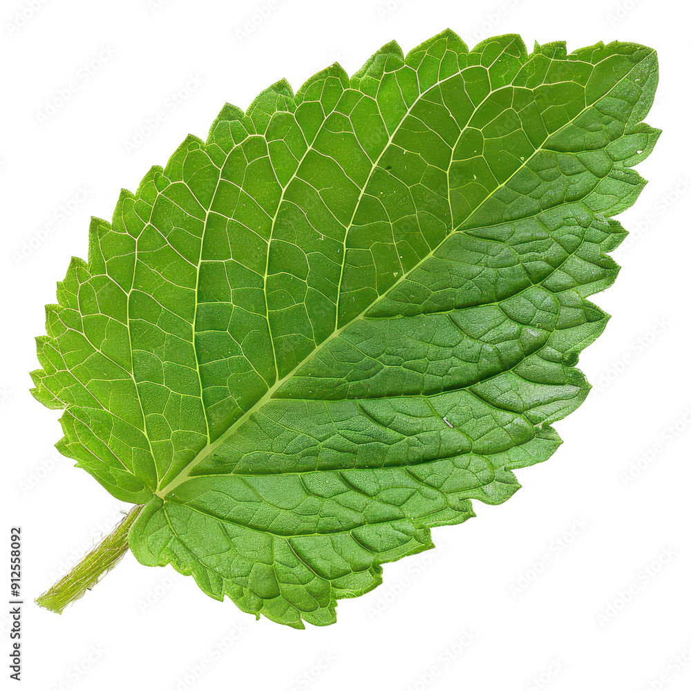A vibrant green nettle leaf featuring intricate vein patterns, perfect for nature-themed designs and organic projects. A vibrant green nettle leaf featuring intricate vein patterns, perfect for nature-themed designs and organic projects.