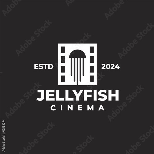 jellyfish cinema logo vector photo