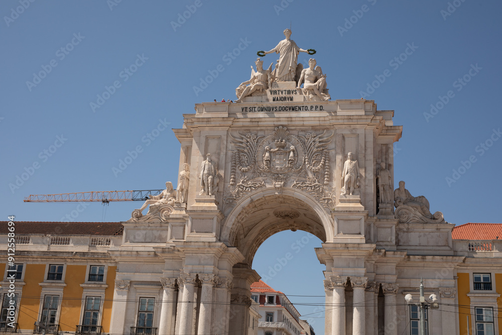 The iconic Arch of Triumph in Lisbon Portugal A beautiful example of neoclassical architecture The iconic Arch of Triumph in Lisbon Portugal A beautiful example of neoclassical architecture