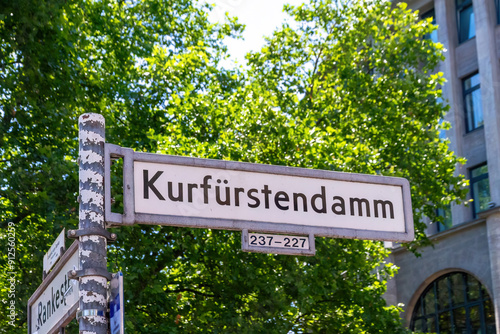 Photography Berlin, Kurfürstendamm Straßenschild