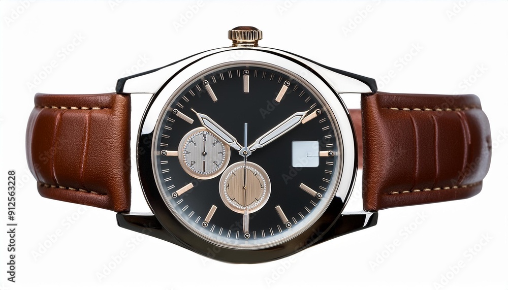 Isolated image of a classic wristwatch on a transparent background. Isolated image of a classic wristwatch on a transparent background.