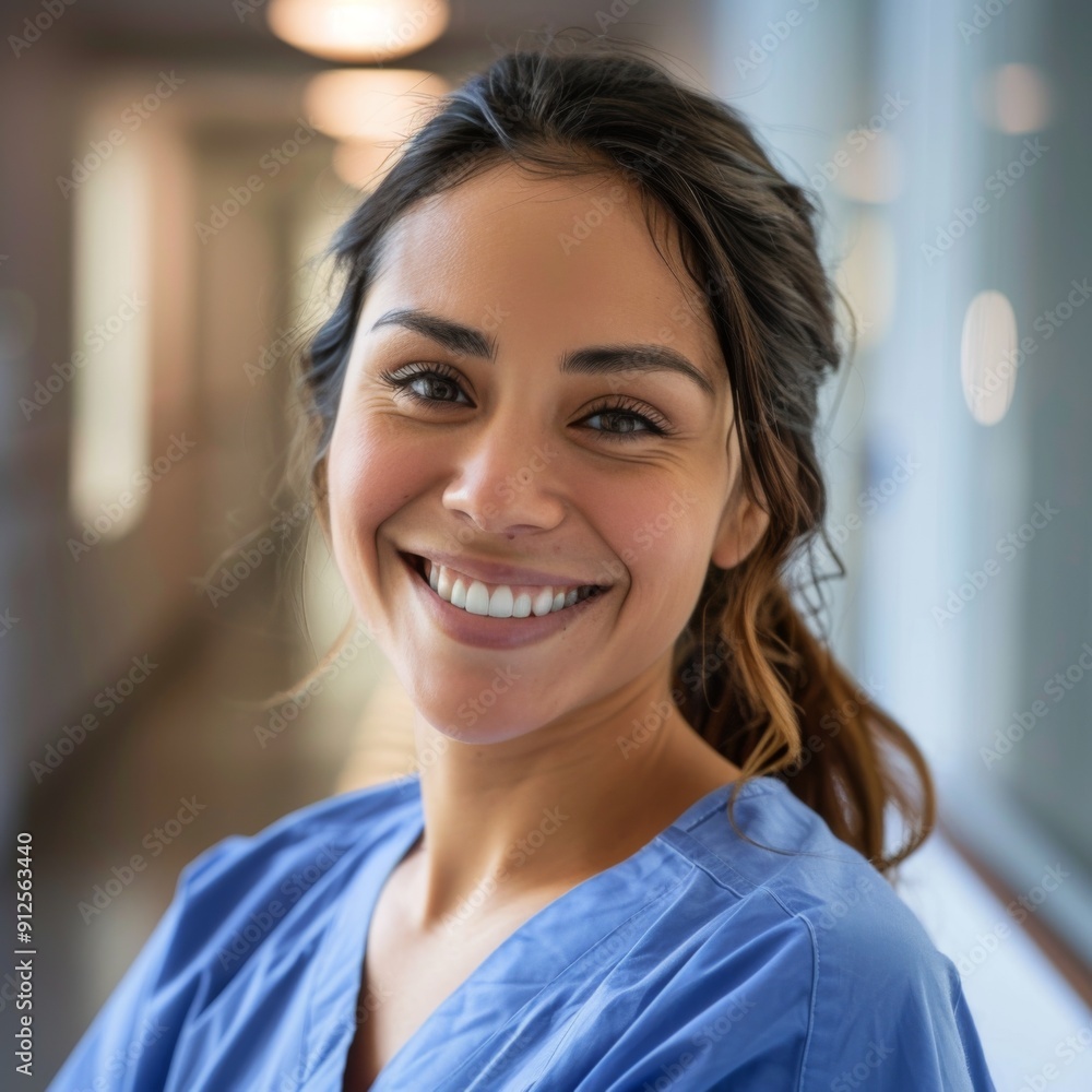 Portrait of a smiling young nurse in hospital Portrait of a smiling young nurse in hospital