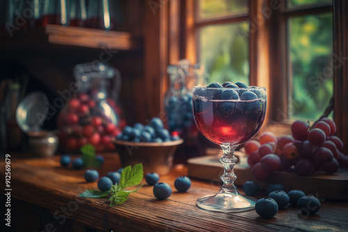 Kir - popular french drink,...