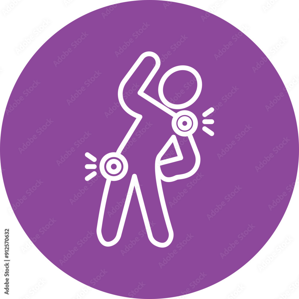 Chronic Pain Management line circle icon Chronic Pain Management line circle icon