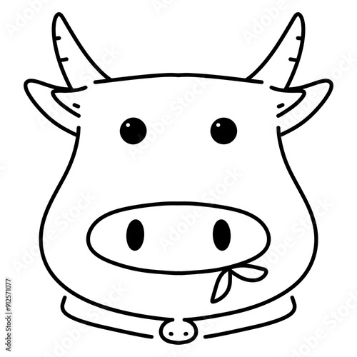 Animal faces vector for decorate. Cow face, cow vector cow icon