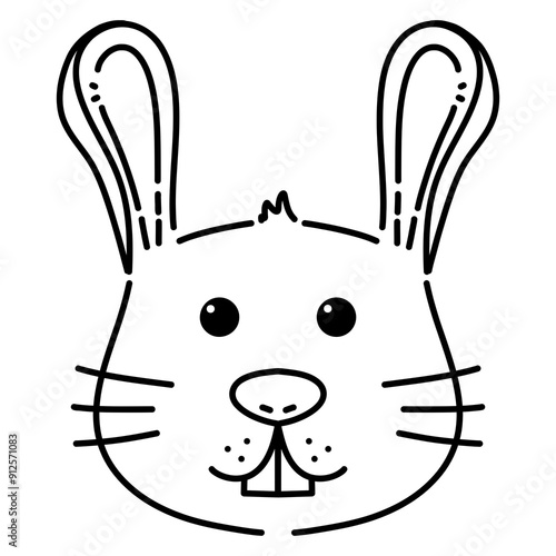 Animal faces vector for decorate. Rabbit face, rabbit vector, rabbit cartoon