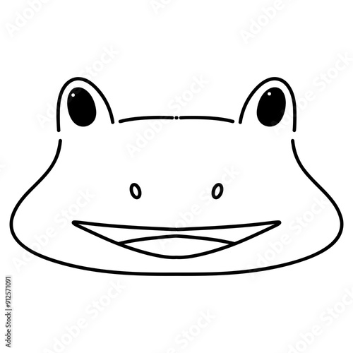 Animal faces vector for decorate. Frog face.