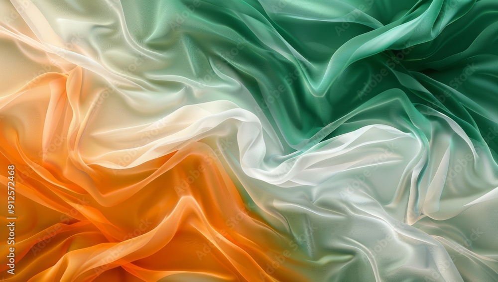 Obraz premium 3d illustration of fluttering flag of India texture.