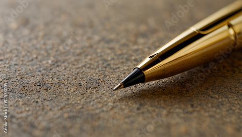 A black and golden pen 