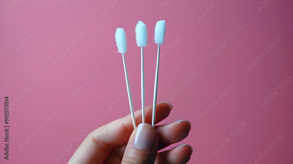 Three toothbrushes are held in a person's hand Three toothbrushes are held in a person's hand