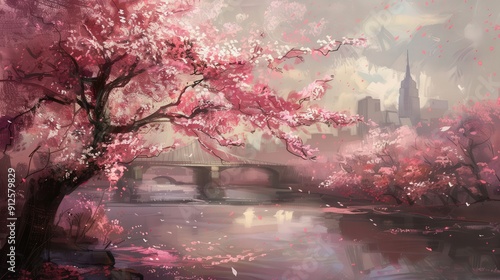 Cherry blossoms paint the city in hues of pink and white, a fleeting spectacle that marks the arrival of spring.