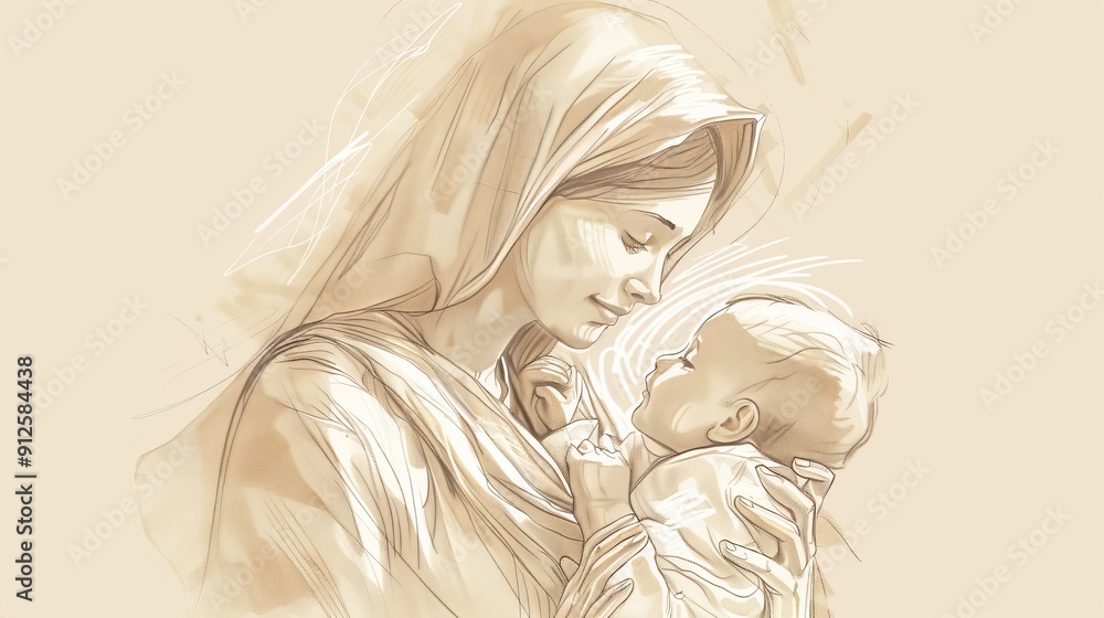 Mother Mary digital art , Baby Jesus digital illustration , Motherhood digital artwork , High-quality Mother Mary digital download , Instant download Mother Mary artwork Mother Mary digital art , Baby Jesus digital illustration , Motherhood digital artwork , High-quality Mother Mary digital download , Instant download Mother Mary artwork
