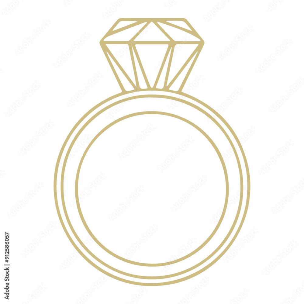 A large diamond engagement ring with a simple, elegant design A large diamond engagement ring with a simple, elegant design