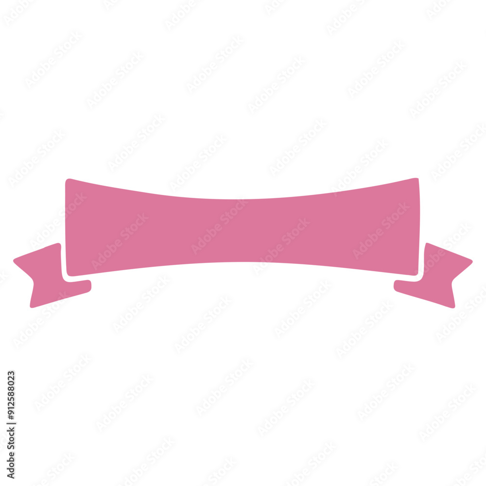 A pink ribbon banner A pink ribbon banner