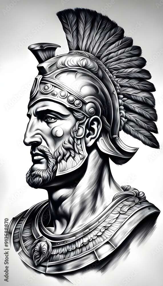 Obraz premium Black & Grey Tattoo Design