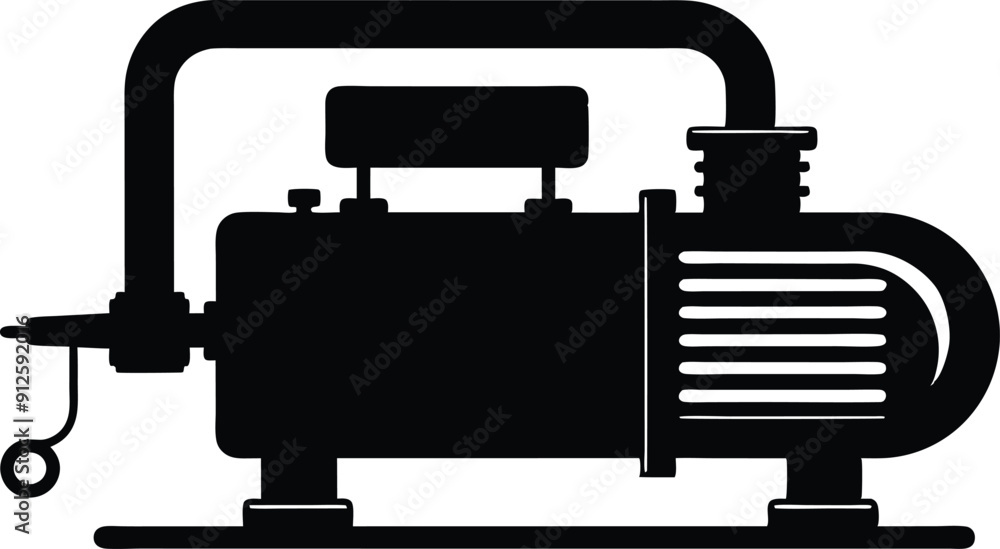 Vacuum pump silhouette vector illustration design Vacuum pump silhouette vector illustration design