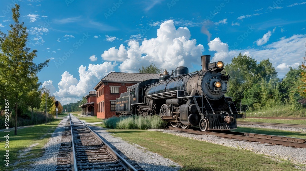 Obraz premium The historical significance of rail yards is preserved through heritage railway museums,