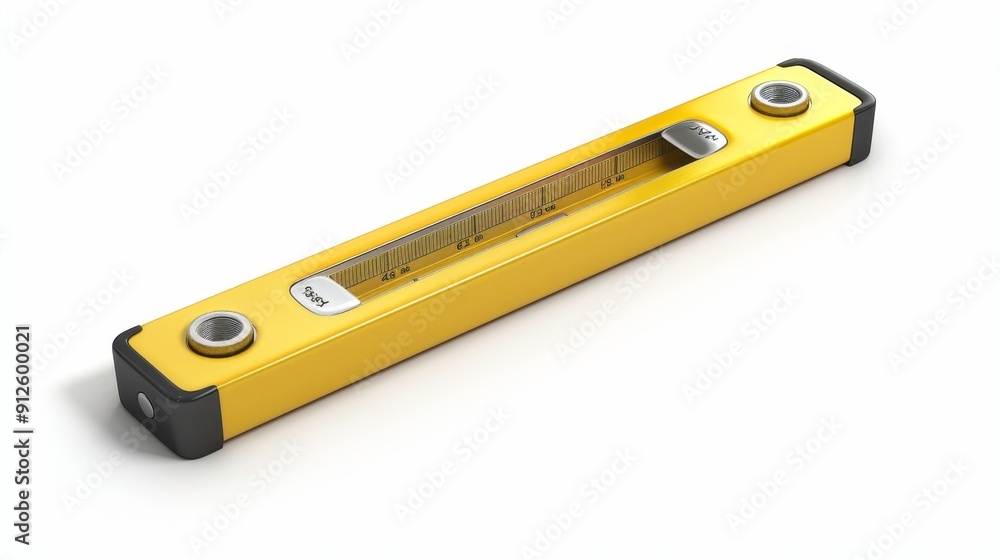 Spirit level, 3D illustration, realistic, isolated on white background Spirit level, 3D illustration, realistic, isolated on white background