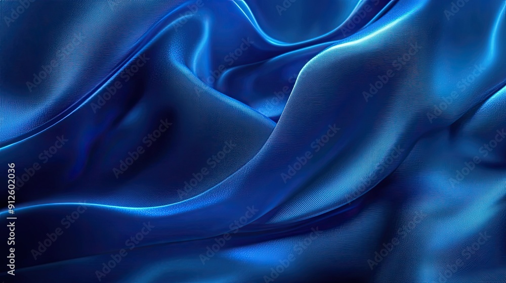 Fototapeta premium Luxurious 3D blue background with rich textures and soft lighting, suitable for premium and elegant presentations.
