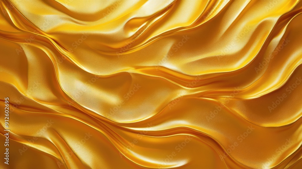 Fototapeta premium Luxurious 3D golden yellow background with rich textures and a matte finish, suitable for high-end and refined designs.
