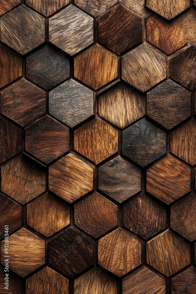 Seamless wood textured in hexagon pattern Seamless wood textured in hexagon pattern