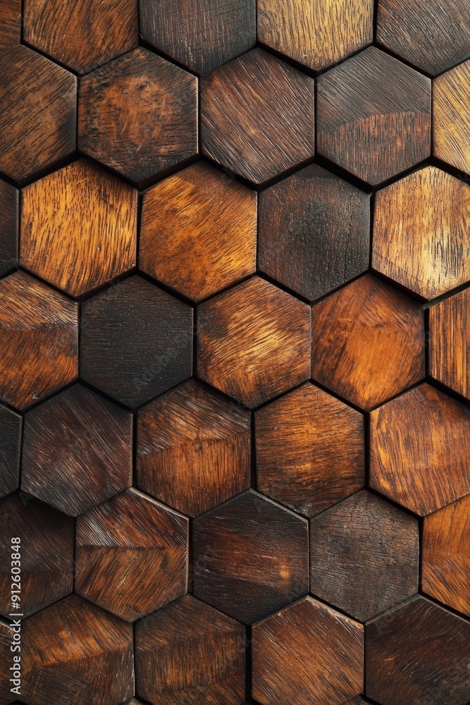 Seamless wood textured in hexagon pattern Seamless wood textured in hexagon pattern