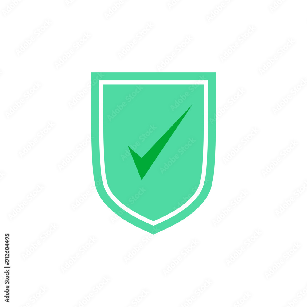 Shield with check mark icon. Tick mark approved with shield. approve sign. Strong protection. Security shield protected Vector illustration. Shield with check mark icon. Tick mark approved with shield. approve sign. Strong protection. Security shield protected Vector illustration.