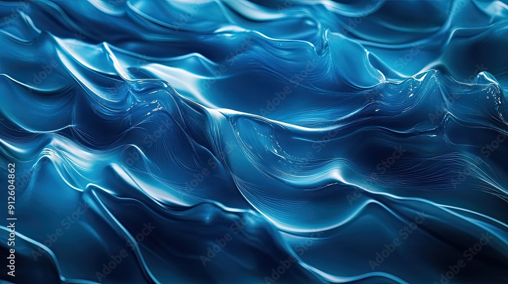 Oceanic 3D blue background with wave-like patterns and shimmering effects, evoking a sense of the sea. Oceanic 3D blue background with wave-like patterns and shimmering effects, evoking a sense of the sea.