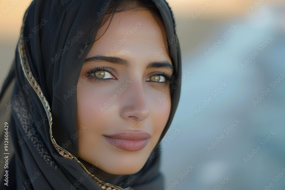 Modern people of africa arabian nation traditions culture desert clothes food, Generative AI