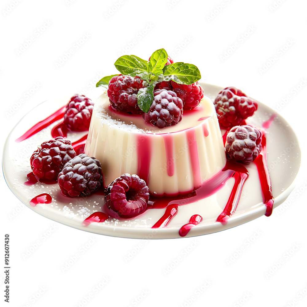 Panna cotta dessert isolated on transparent background Panna cotta dessert isolated on transparent background