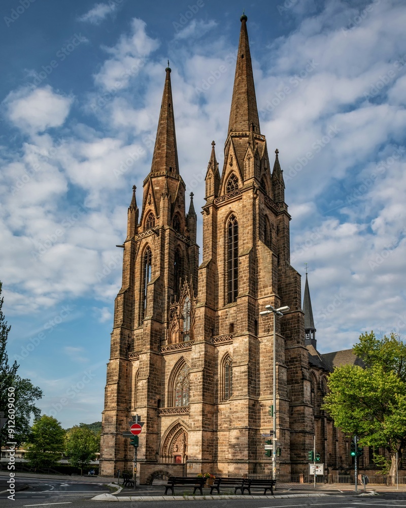 The beautiful Cathedral of Marburg in Hesse, Germany The beautiful Cathedral of Marburg in Hesse, Germany